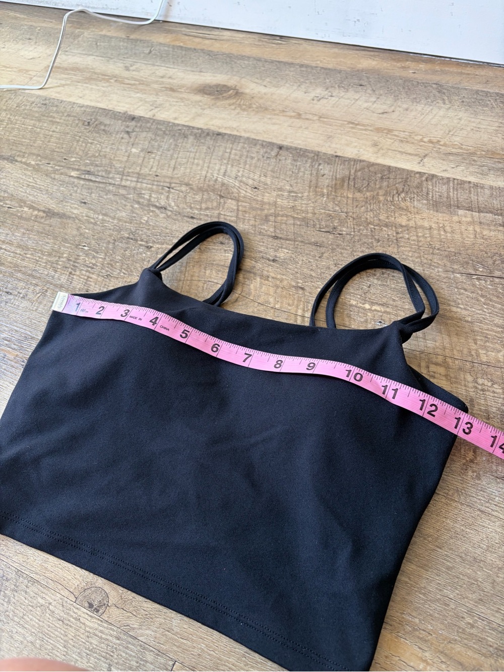 Halara Black Double Straps Cropped Yoga Tank Top - Picture 4 of 8